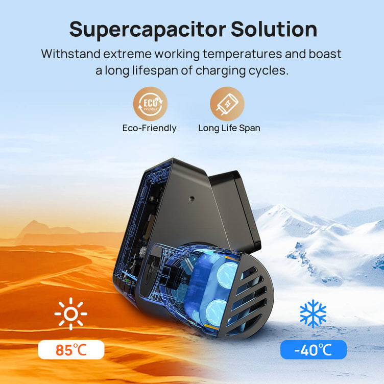 70mai Omni Dash Cam 4G Garde de sécurité pour véhicule à vue complète à 360°