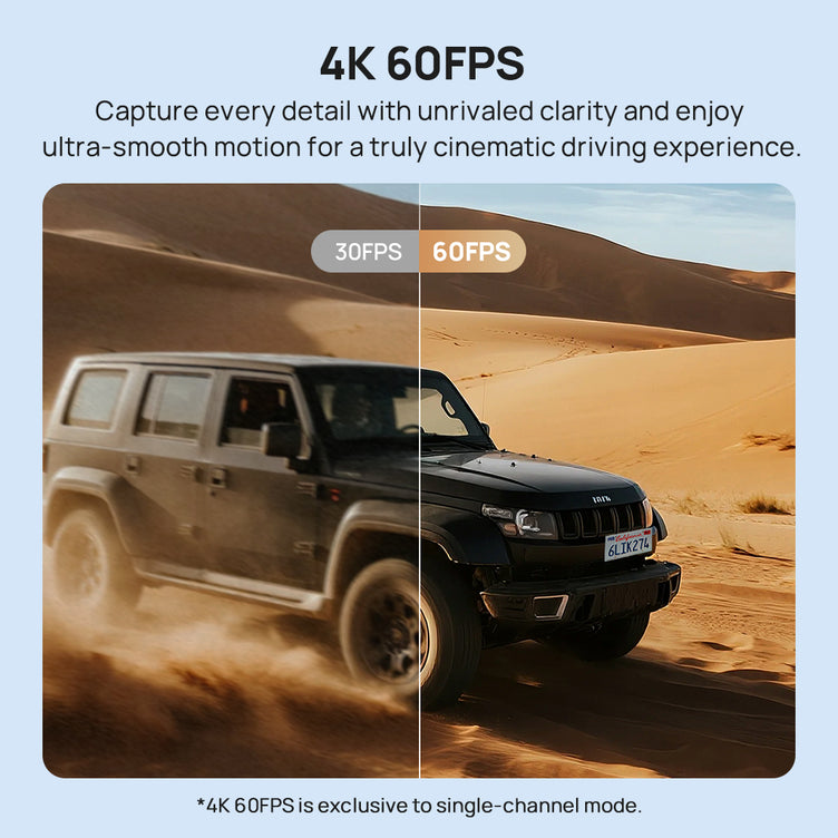 70mai Omni Dash Cam 4G Garde de sécurité pour véhicule à vue complète à 360°
