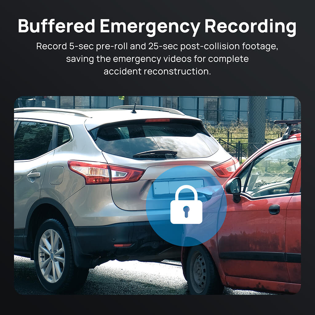 70mai Dashcam A510 - Emergency recording