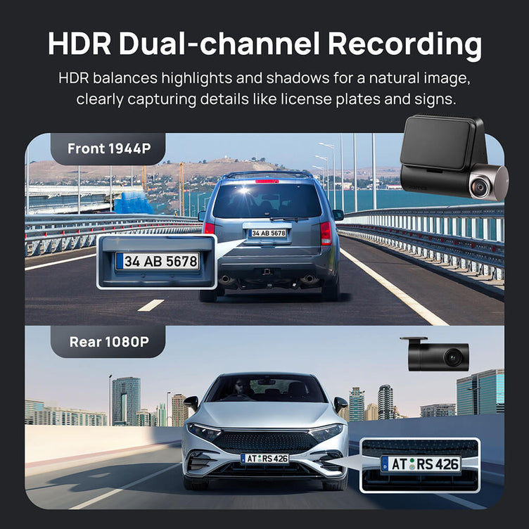 70mai Dashcam A510 - dual channel