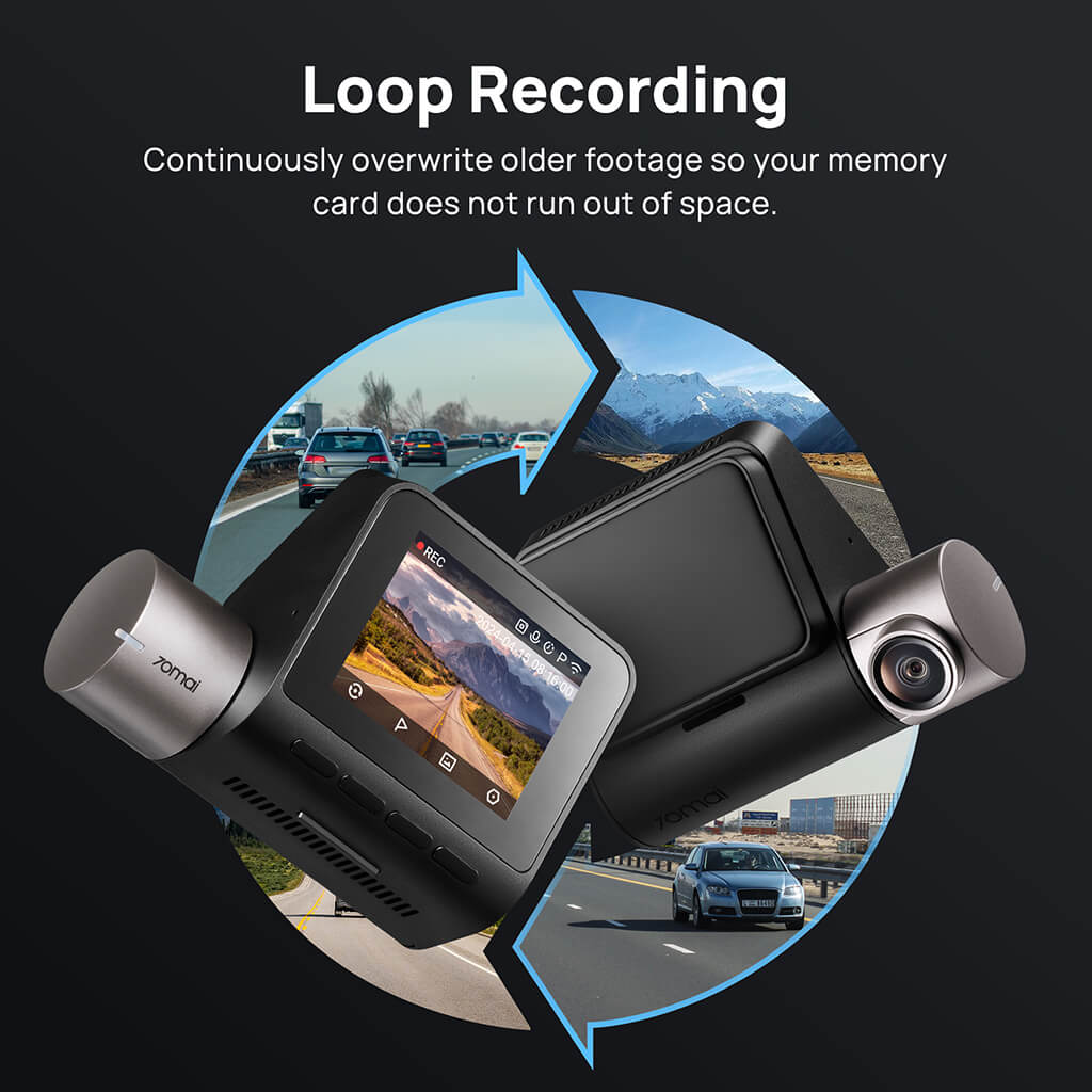 70mai Dashcam A510 - loop recording