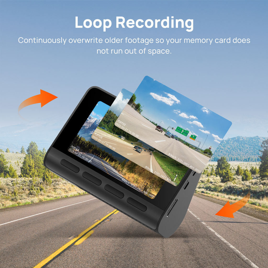 70mai Dashcam A800S - loop recording