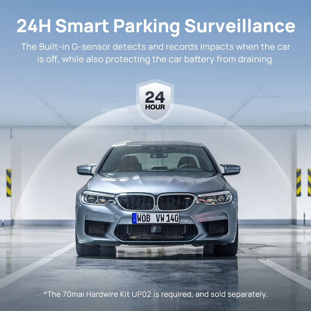 70mai Dashcam A800S - parking surveillance