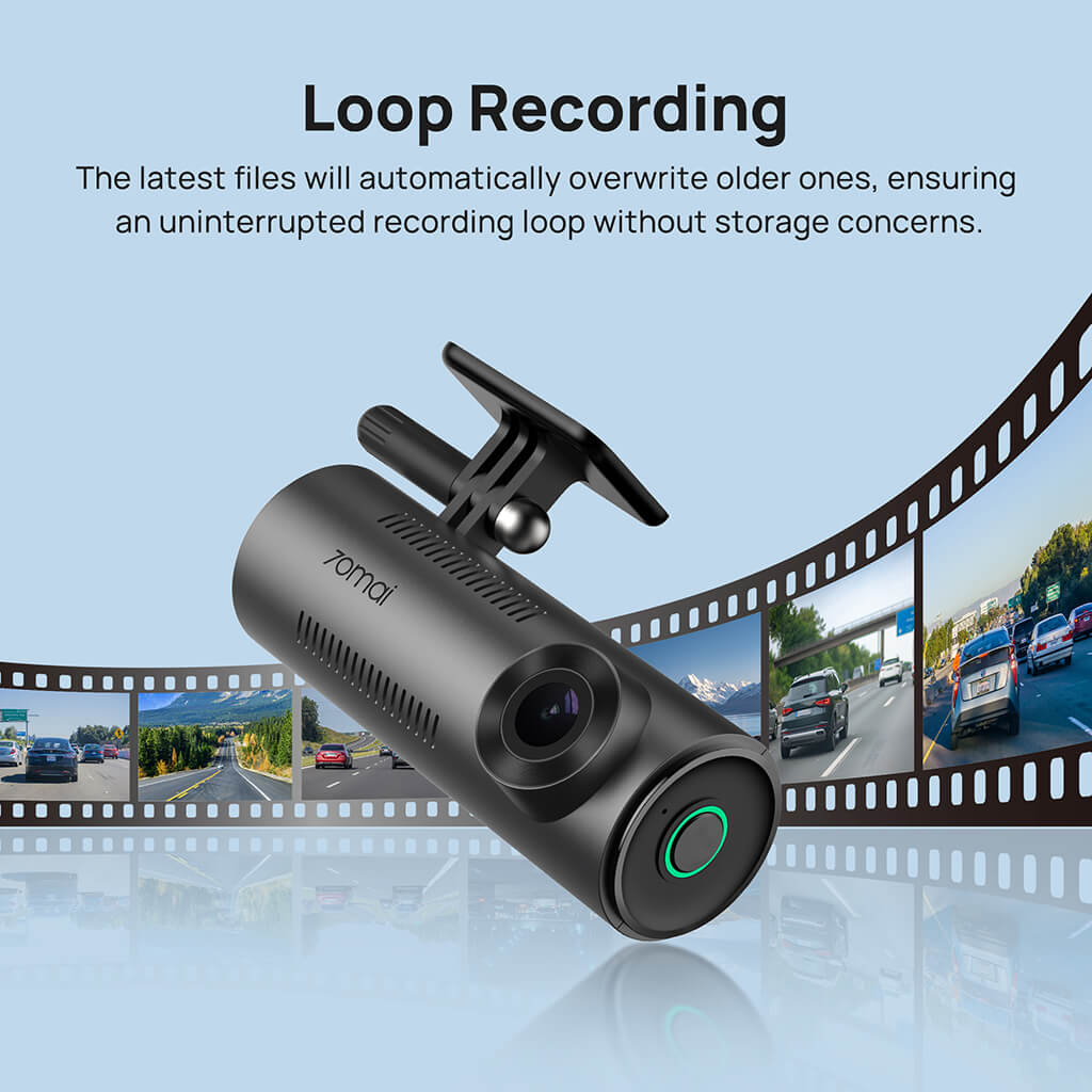 70mai Dashcam M310 - loop recording