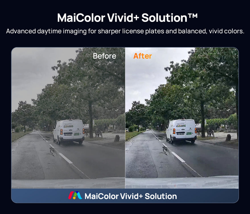 70mai M500 Dash Cam 2.7K HDR Vision nocturne 170° FOV Assistant de conduite