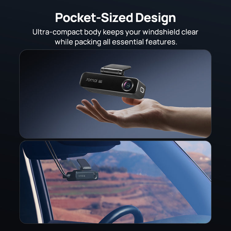 70mai M500 Dash Cam 2.7K HDR Vision nocturne 170° FOV Assistant de conduite