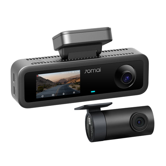 70mai Dash Cam 4K T800E, 3-Channel Front Interior Rear Car Camera, 4K HDR, Night Owl Vision, 24H Parking Surveillance & GPS