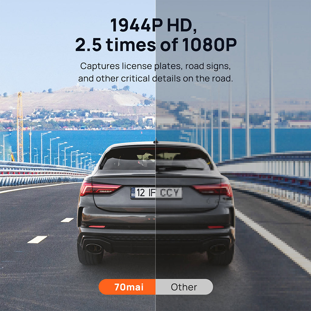 70mai M500 Dash Cam 2.7K HDR Night Vision 170° FOV Driving Assistant